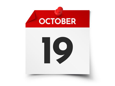 October 19 day calendar