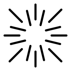 Firework new year icon. Outline firework new year vector icon for web design isolated on white background