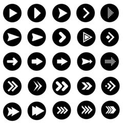 Arrow sign icon vector set. next illustration sign collection. website symbol.