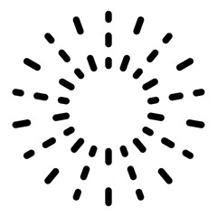 Circle shiny firework icon. Outline circle shiny firework vector icon for web design isolated on white background