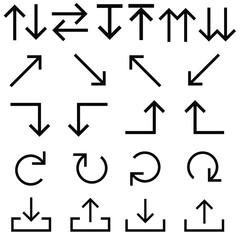 Arrow sign icon vector set. next illustration sign collection. website symbol.