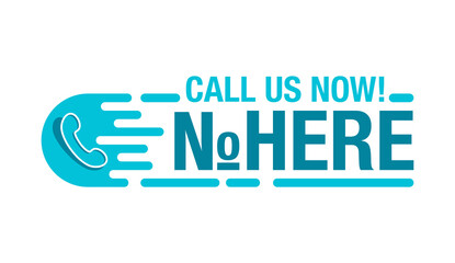 Call us Now blue web button block