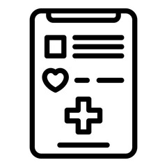 Fototapeta premium Smartphone medical care icon. Outline smartphone medical care vector icon for web design isolated on white background