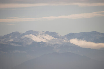 Fototapeta na wymiar Mountains of Basque Country in winter