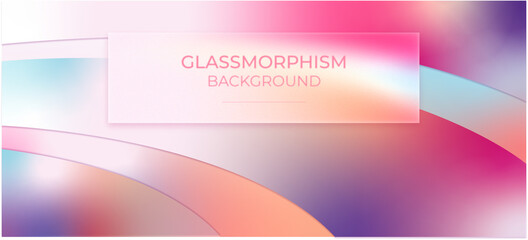 Fototapeta premium Glassmorphism. Abstract background. Holographic.