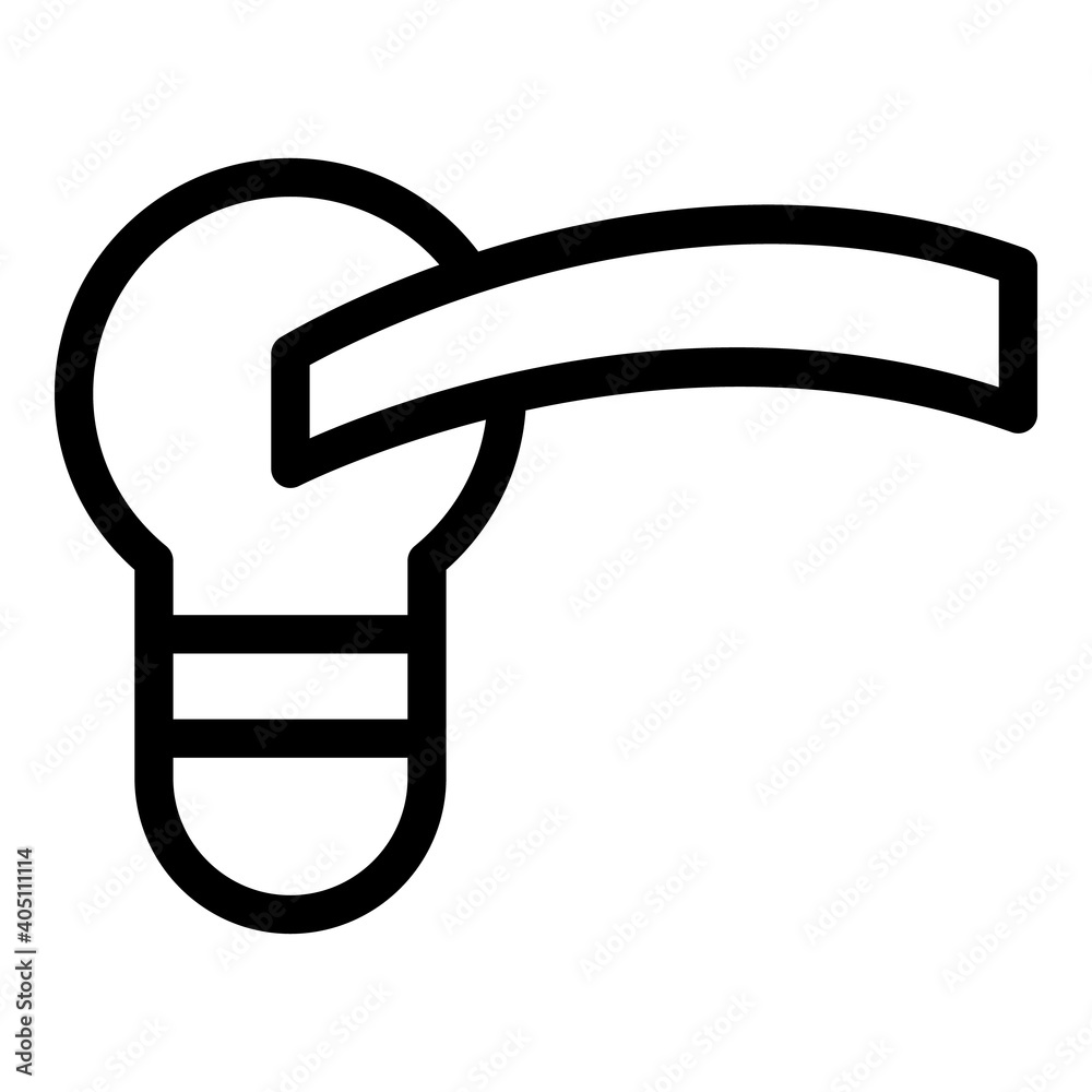 Poster access door handle icon. outline access door handle vector icon for web design isolated on white bac