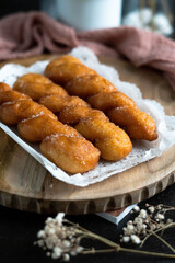 Korean twist bread with sugar