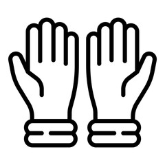 Obraz premium Dust medical gloves icon. Outline dust medical gloves vector icon for web design isolated on white background
