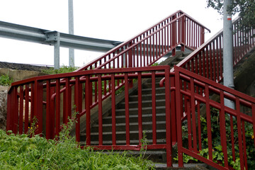Stairs in an urban environment