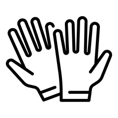 Surgical medical gloves icon. Outline surgical medical gloves vector icon for web design isolated on white background