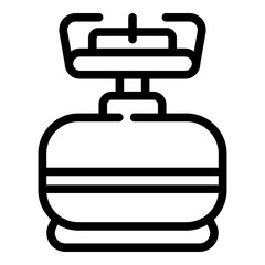 Hiking gas stove icon. Outline hiking gas stove vector icon for web design isolated on white background