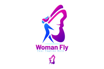 Butterfly Woman Logo For Saloon Branding, Cosmetic Product, and Beauty Industry