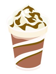 茶色いシェイクのイラスト