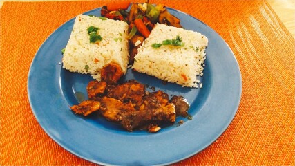 chicken and rice, continental food