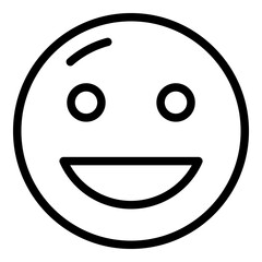 Joke emoji icon. Outline joke emoji vector icon for web design isolated on white background