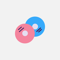 cd disc flat style icon vector illustration