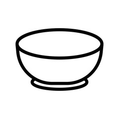 line icon symbol illustration of soup bowl or bowl