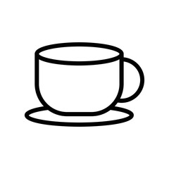 line icon symbol for coffee or tea glass