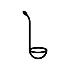 line icon symbol spoon or soup spoon