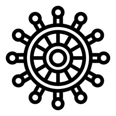 Obraz premium Business collaboration steering wheel icon. Outline business collaboration steering wheel vector icon for web design isolated on white background