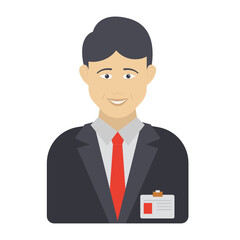 Claims departments employ Concept,  Agent or Broker Vector Color Icon Design, Financial loss Protection Symbol on white background, Risk management Sign,