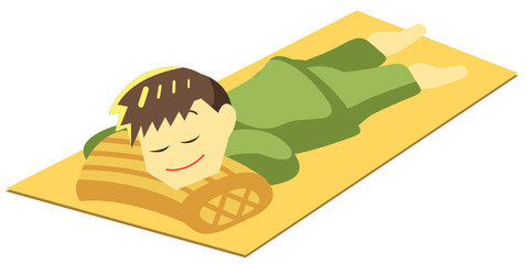 岩盤浴をする男性02
※Affinity Designerにて作成しています。