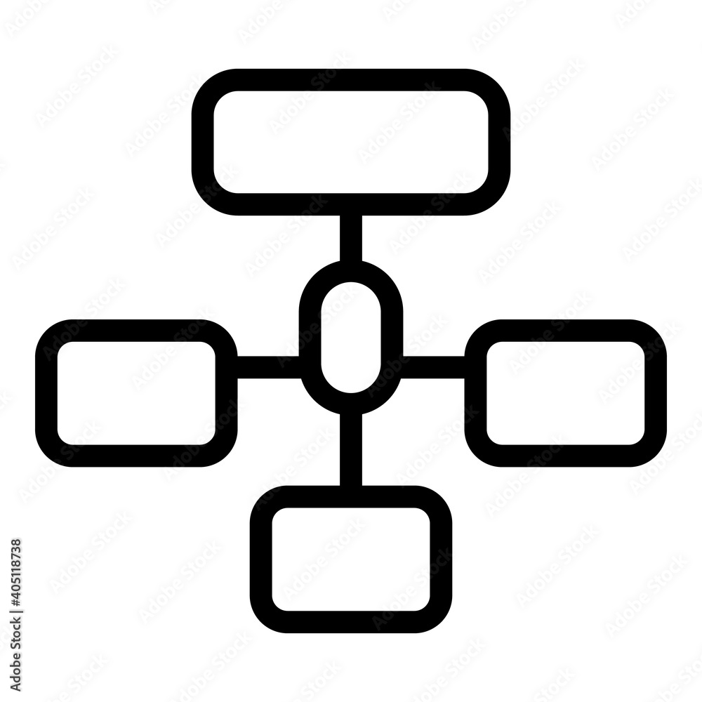 Aufkleber hierarchy network icon. outline hierarchy network vector icon for web design isolated on white backg