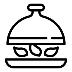 Restaurant meal icon. Outline restaurant meal vector icon for web design isolated on white background