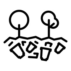 Nature trash plastic icon. Outline nature trash plastic vector icon for web design isolated on white background