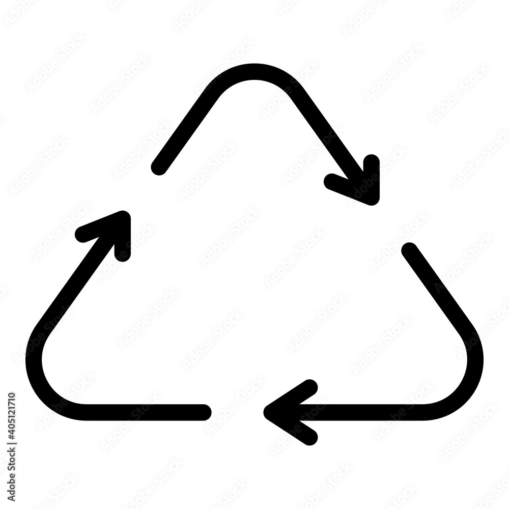 Poster recycle triangle icon. outline recycle triangle vector icon for web design isolated on white backgro