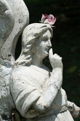 Sculpture of angels in the cemetery