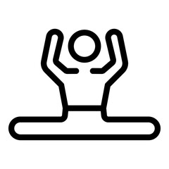 Gymnast man icon. Outline gymnast man vector icon for web design isolated on white background