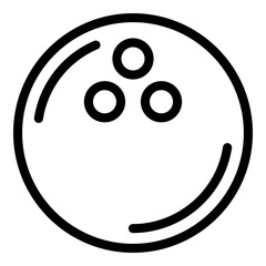 Fototapeta premium Bowling ball icon. Outline bowling ball vector icon for web design isolated on white background
