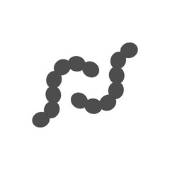 Coli or microbe glyph icon