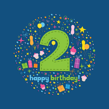 Happy 2Nd Birthday" Images – Browse 52 Stock Photos, Vectors, and Video