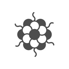 Microbe or bacterium glyph icon