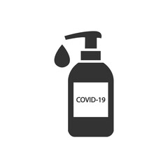 Hand sanitizer icon Covid-19. Vector
