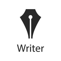 Vector sign writer. Fountain pen.