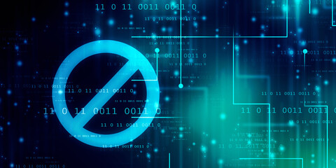 2d illustration stop sign