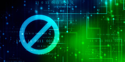 Obraz premium 2d illustration stop sign