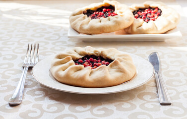 Lenten berry galette on a plate
