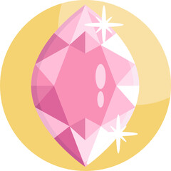 Jewels gems. Jewelry diamond, jewel heart crystal gem and diamonds gemstone isolated vector illustration set