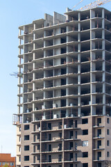 The frame of a multi-storey monolithic building.