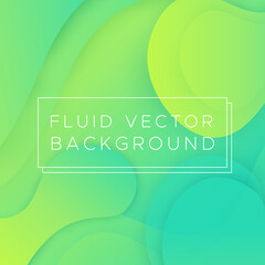 Fototapeta na wymiar Fluid vector background. Rounded shapes with gradient and vibrant colors. Vector illustration, flat design