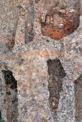 Close Up of Old Eroded Grey Rock