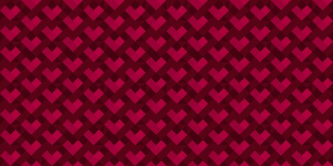 Abstract Geometric Hearts Seamless Pattern. Vector Illustration Background Art For Happy Valentines Day Or Wedding