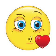 Face emoji icon isolated on white background. Trendy face emoji icon for sticker, wallpaper, greeting card, t shirt and poster. Useful social media, app, ui and logo. Face emoji vector illustration