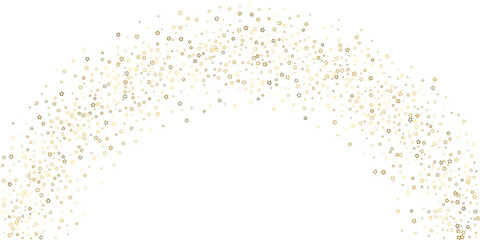 Gold Glitter Stars. Luxury Shiny Confetti.