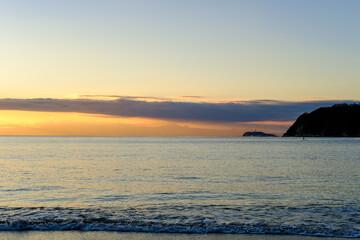 神奈川県逗子海岸の夕日
