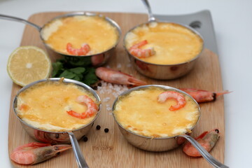 julienne with shrimp